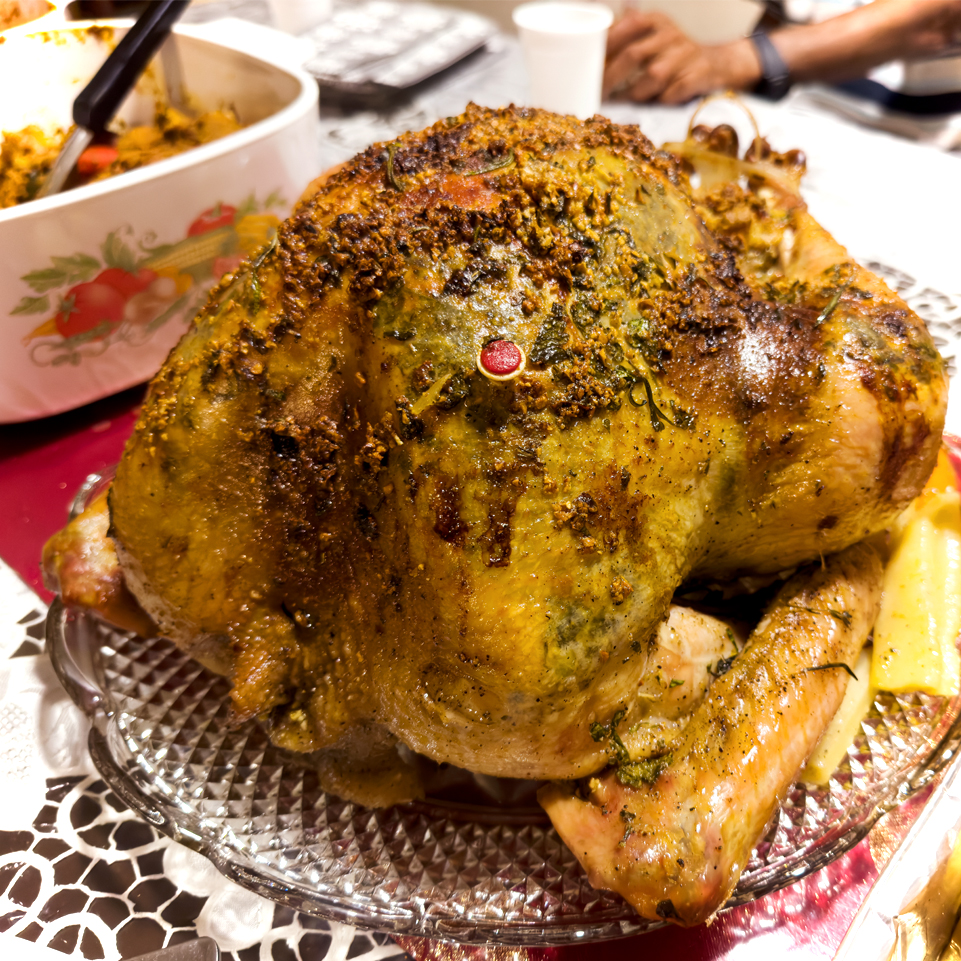 Christmas Turkey at the table