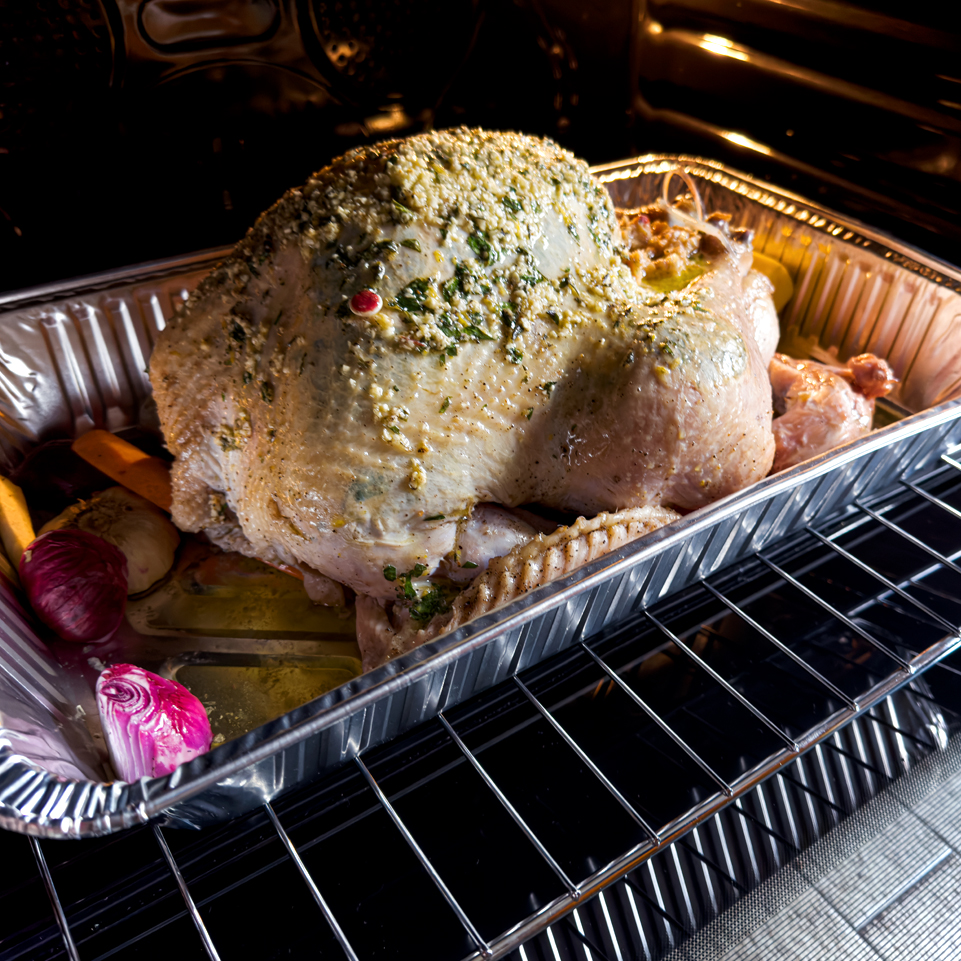 Christmas Turkey in oven