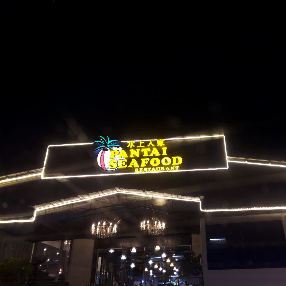 Pantai Seafood Restaurant signboard