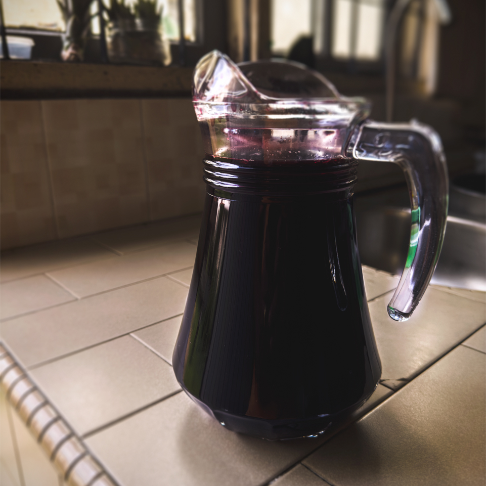 chicha morada jar pitcher purple corn drink